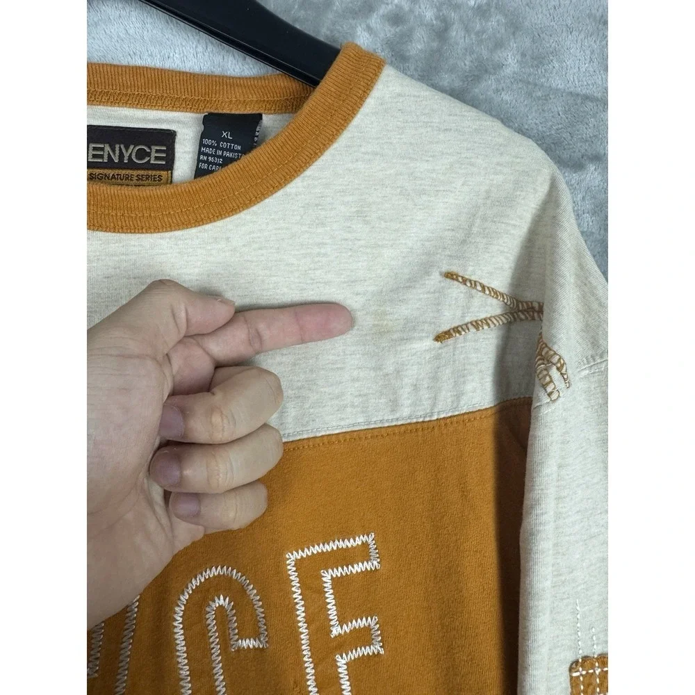 Vintage Y2K Enyce Colorblock Embroidered Spellout Shirt Mens XL Hip Hop Skater